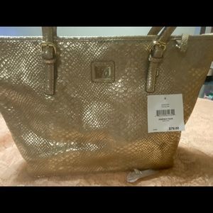 Gold/tan Anne Klein shoulder bag